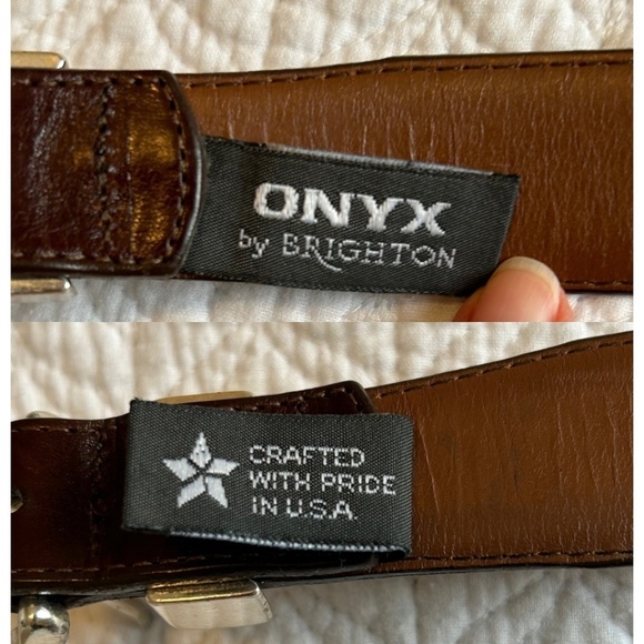 Vintage Brighten Men’s Leather Golf Belt with Silver Buckle Size 42 EUC - Picture 3 of 13